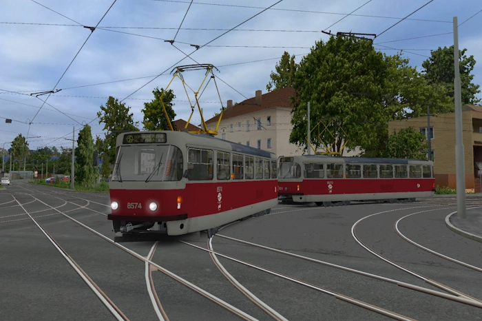 Vozy ev.č. 8574 & 8574 ve vínovém wlk provedení.